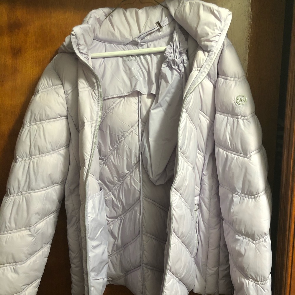 NWT LADIES MICHAEL KORS DOWN JACKET SZ- XL LILAC - Picture 1 of 8
